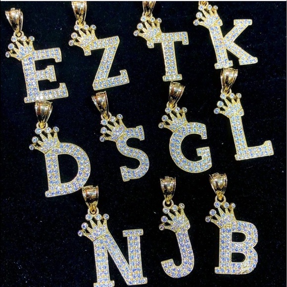 14K Gold initial Pendant all letters available 1pc letter K